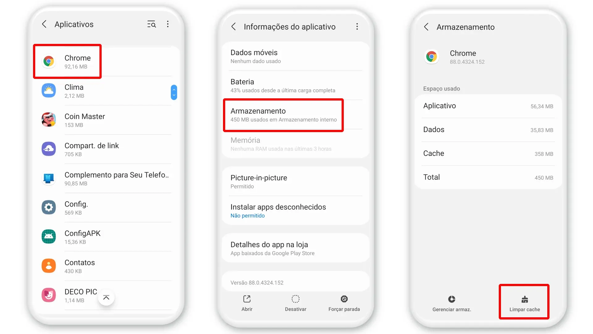 Limpe o Cache dos Apps Regularmente - inspiração 2