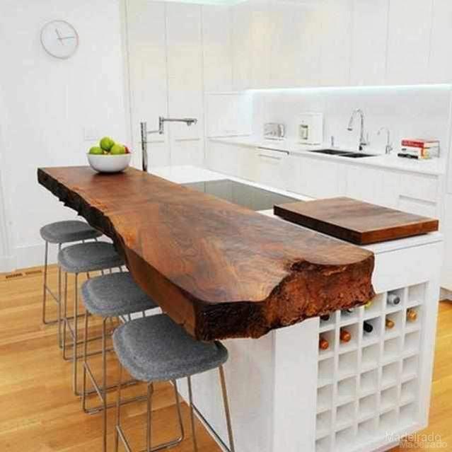 Bancadas em madeira maciça: o charme rústico que nunca sai de moda - inspiração 2