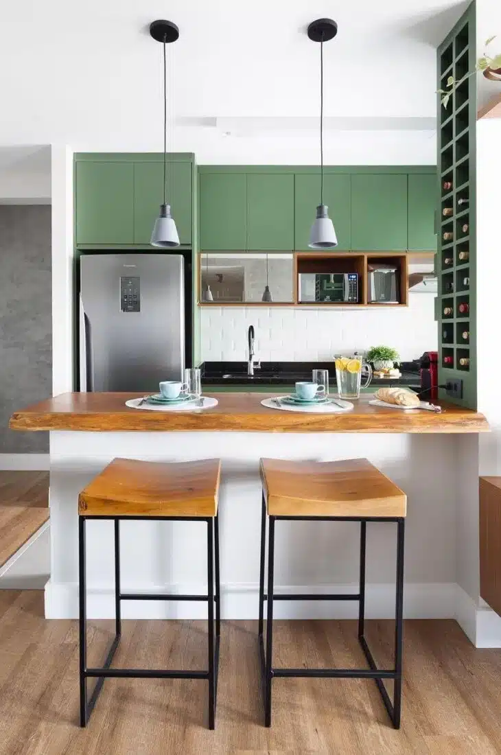 Estilo industrial chic: a união da madeira com metal e concreto aparente - inspiração 2