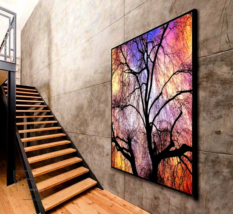 Misturando Texturas: Como Quadros Grandes Interagem com Outros Elementos Decorativos - inspiração 1