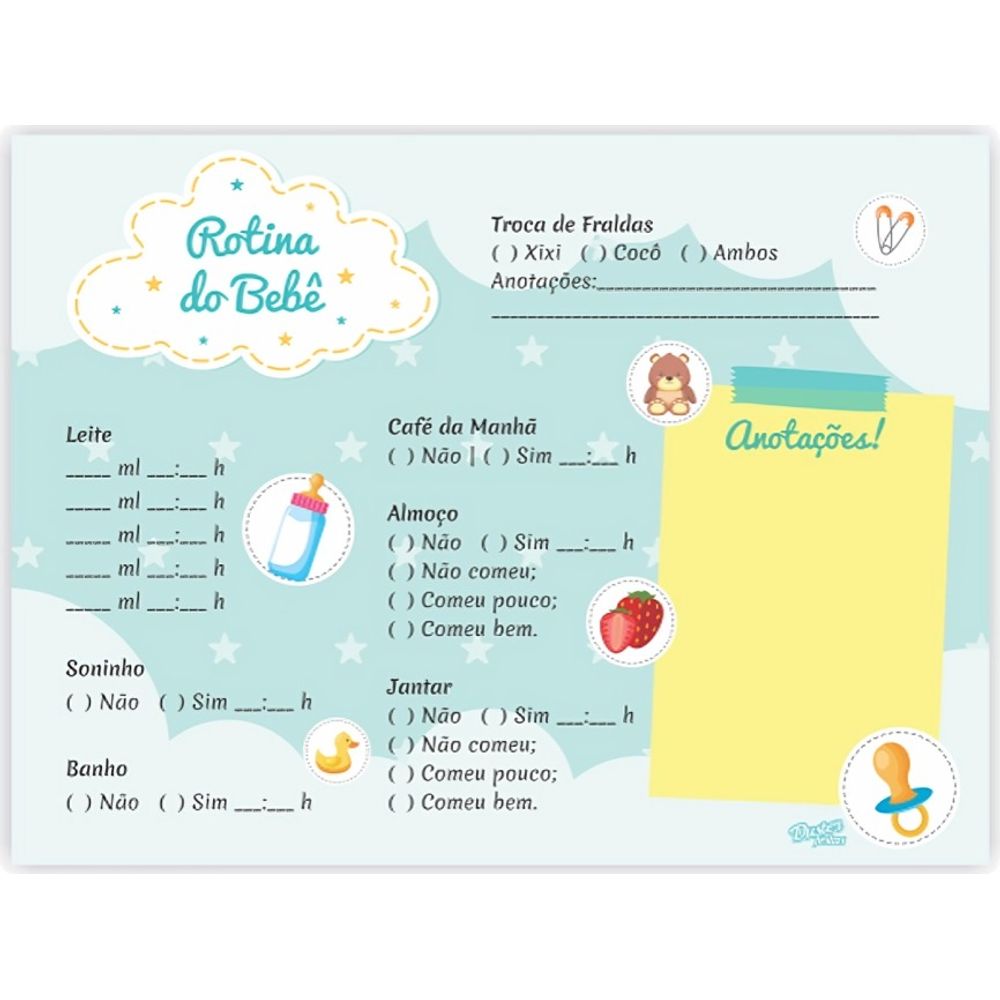 Gerenciando o Tempo de Troca de Fraldas - inspiração 1