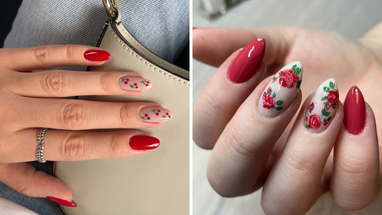 unhas vermelhas decoradas baratas fazer em casa
