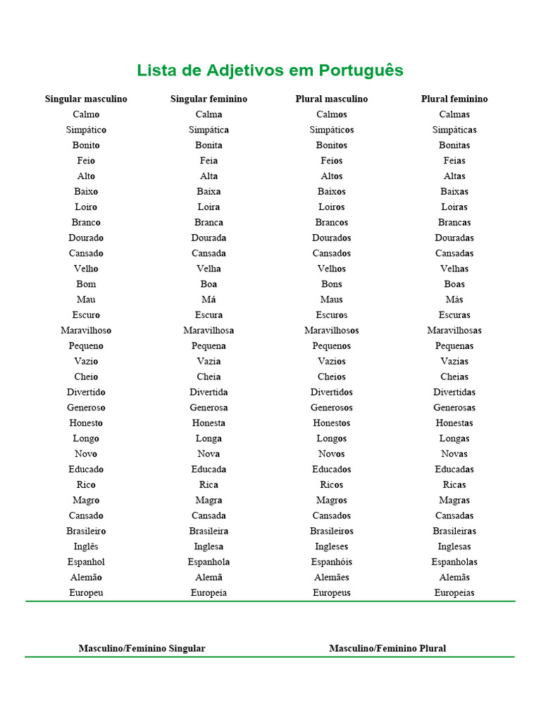 lista de adjetivos com a letra e para stop