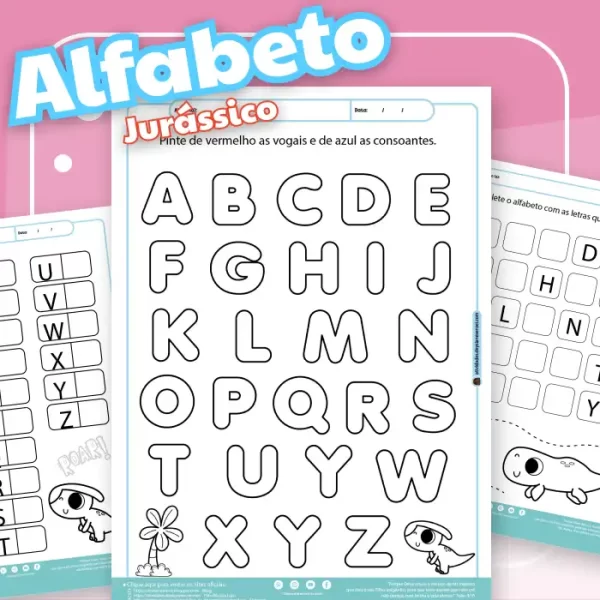 alfabeto para colorir vs alfabeto para traçar