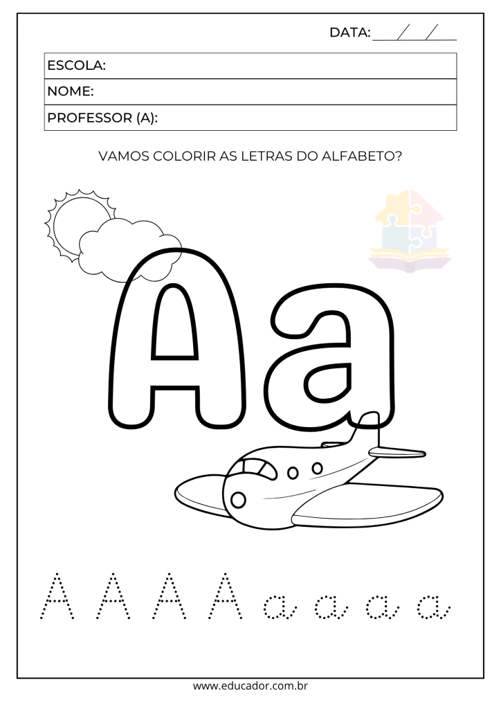 alfabeto para colorir educação infantil