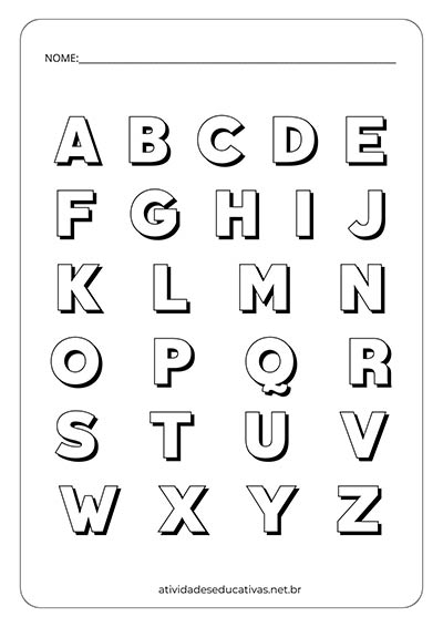 alfabeto para colorir vs alfabeto para traçar