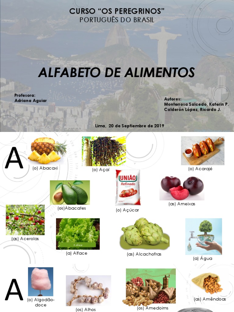 alimentos que começam com O