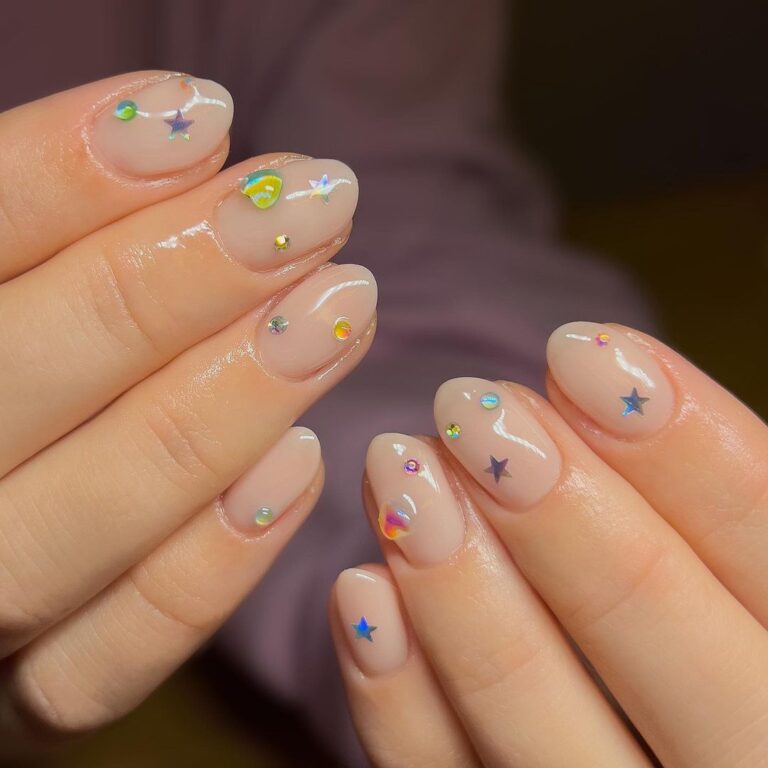 Unha almond decorada