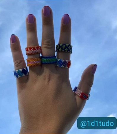 como fazer anel de miçanga passo a passo