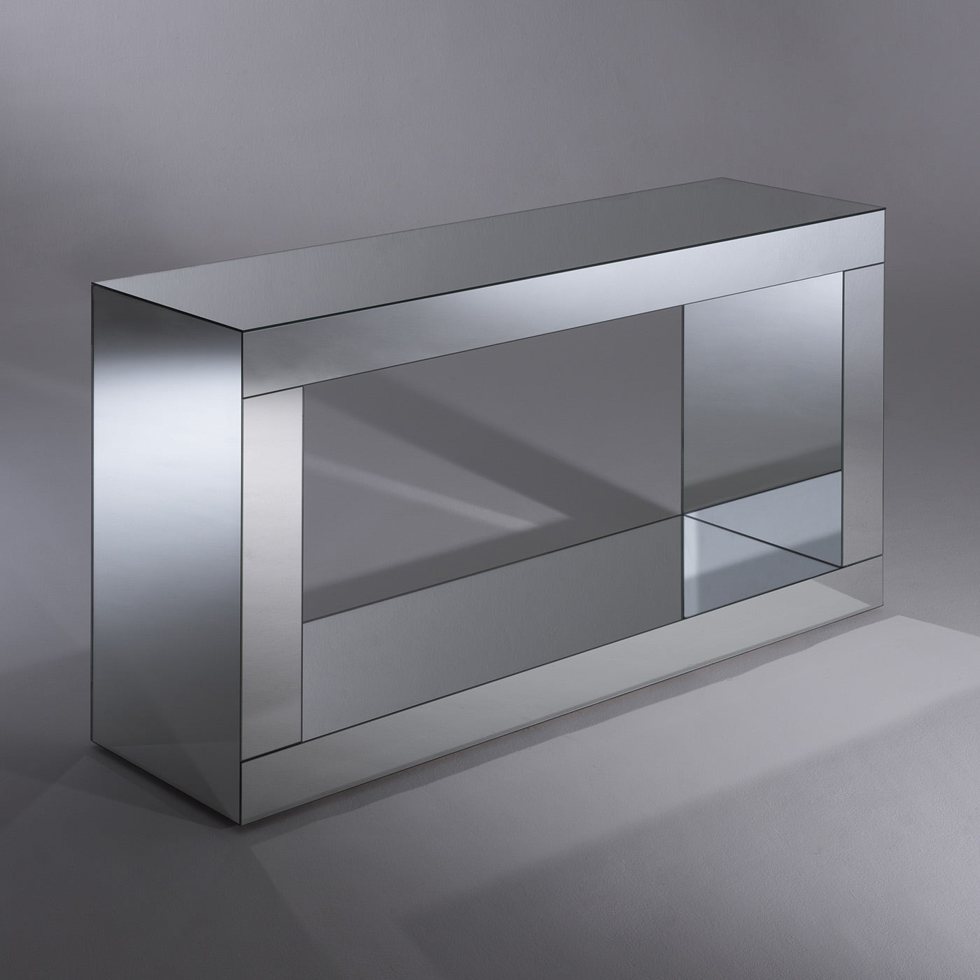 aparador espelhado com led