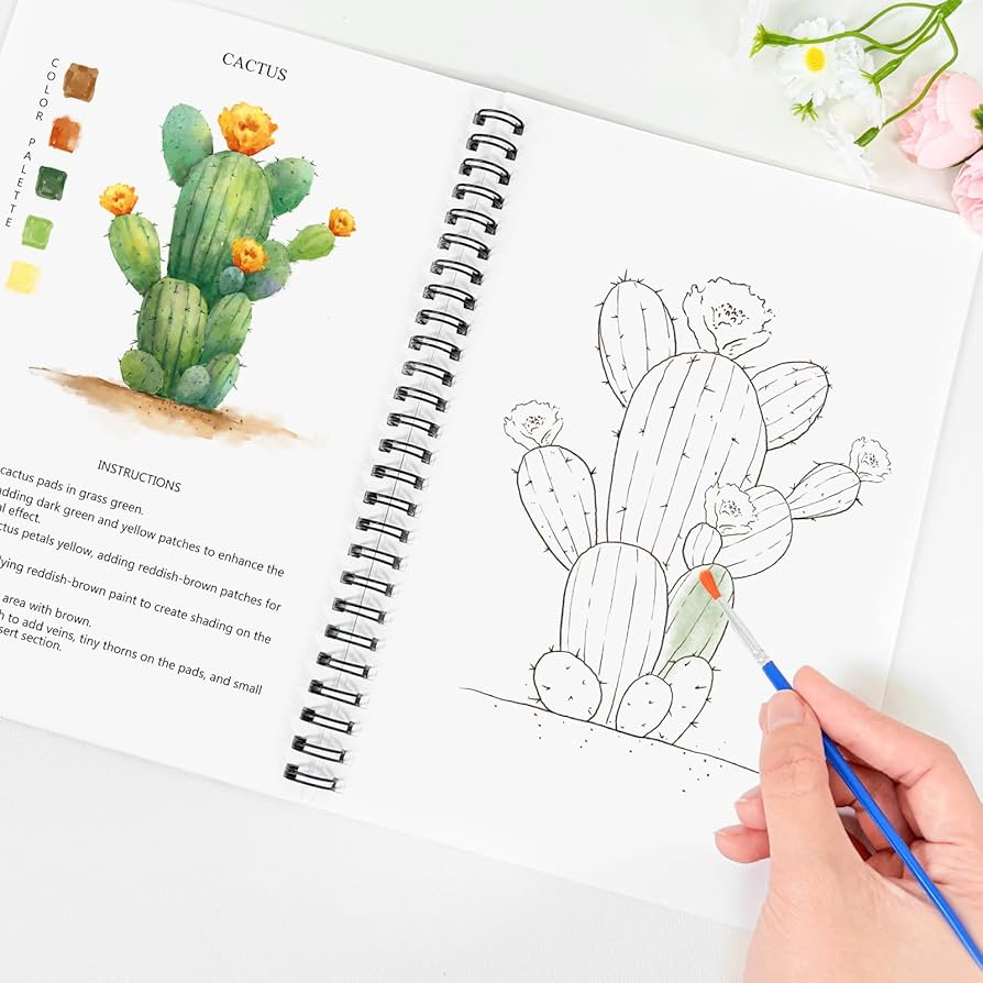técnicas de aquarela para colorir