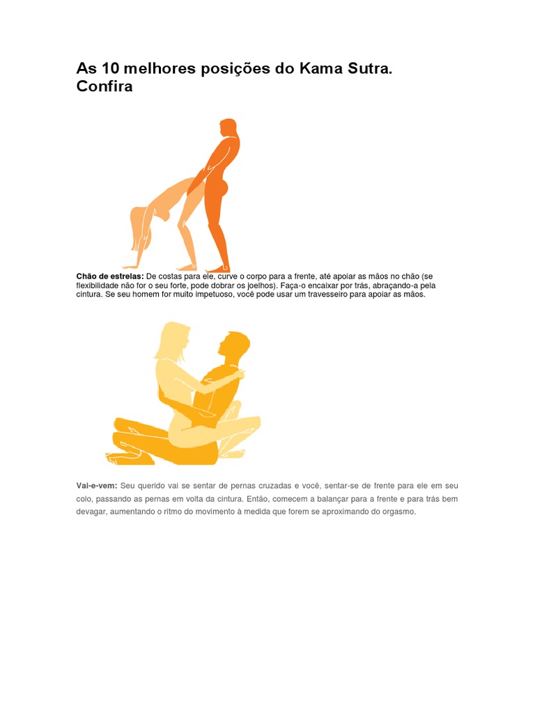 As Melhores Posições Do Kama Sutra