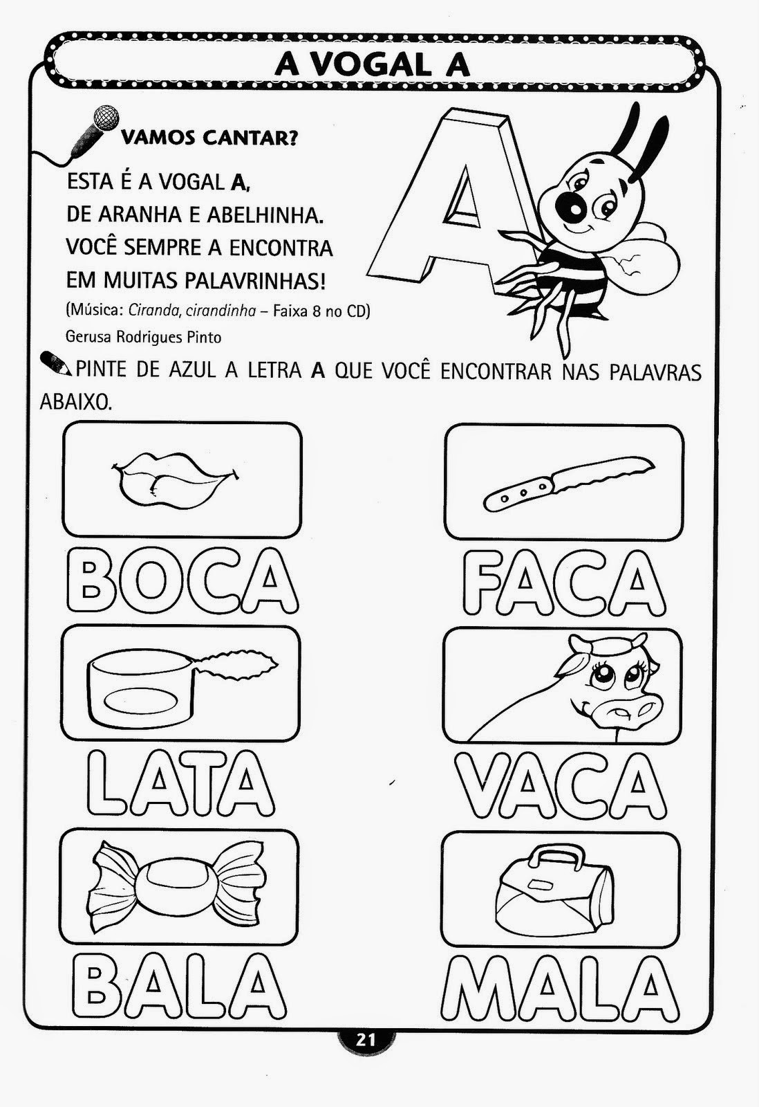 como usar a letra A em atividades de contação de histórias