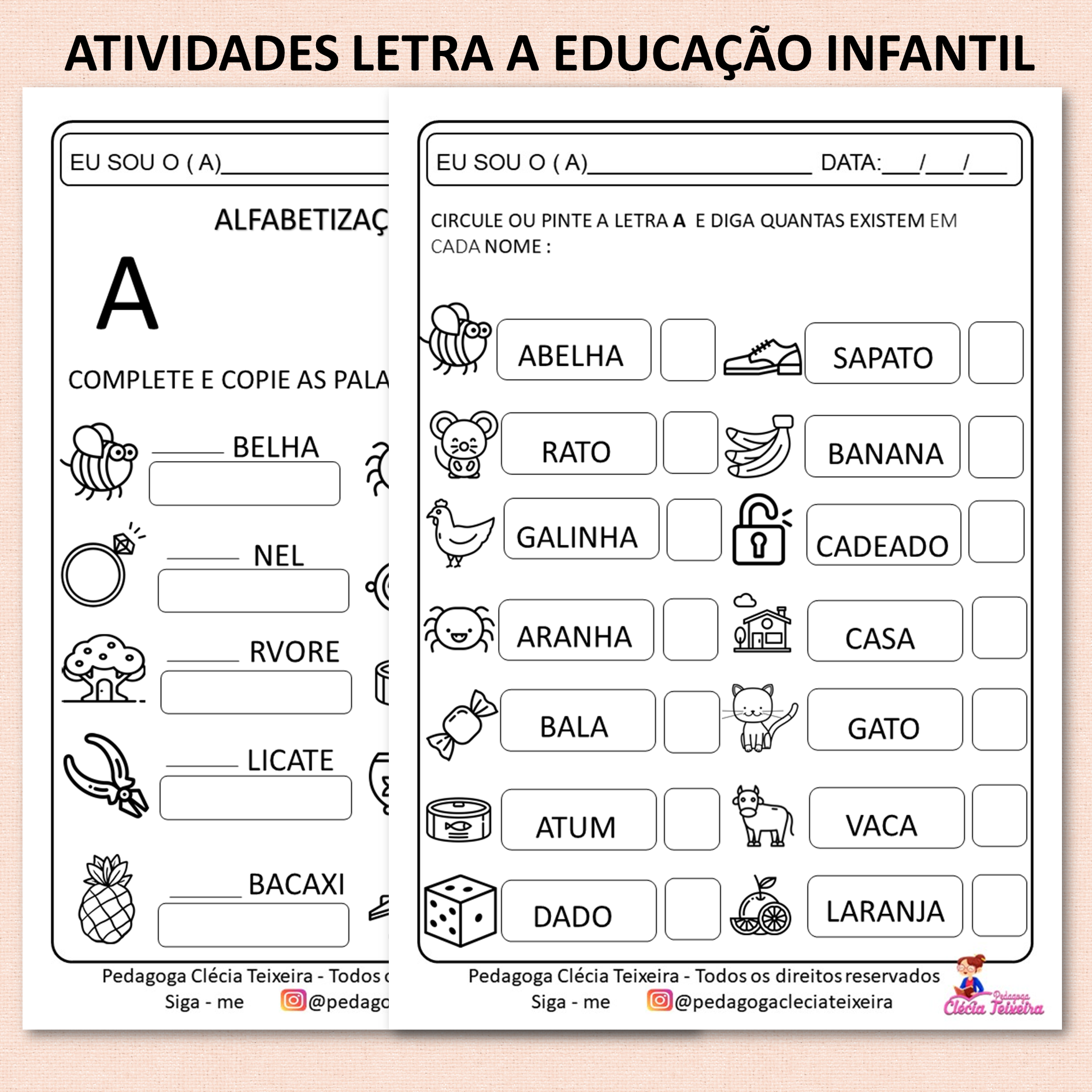 atividades criativas com a letra A para inspirar professores