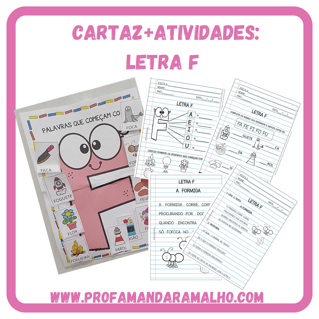 desenhos da letra f para colorir