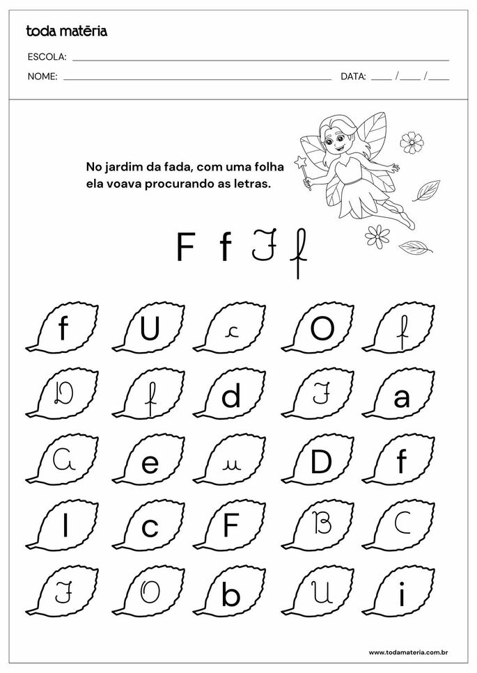 atividades lúdicas letra f