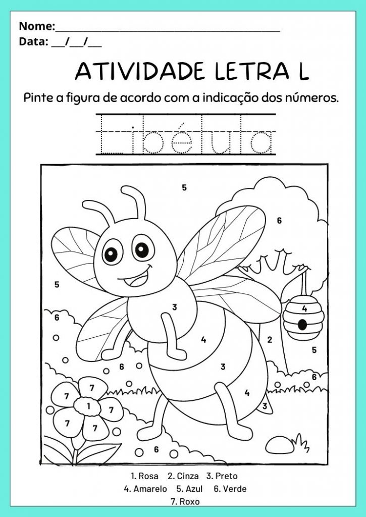 atividades com a letra l para imprimir educação infantil