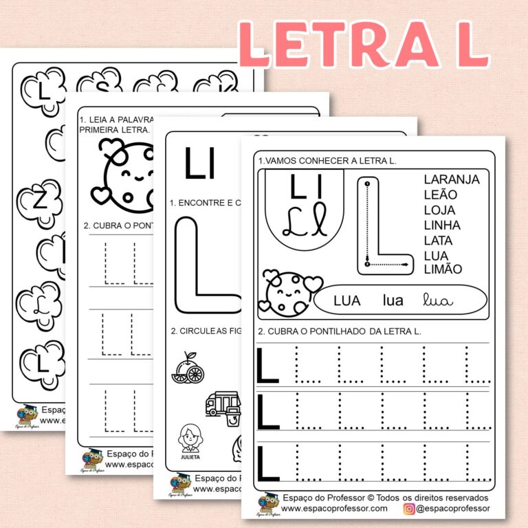 atividades letra l cursiva vs bastão