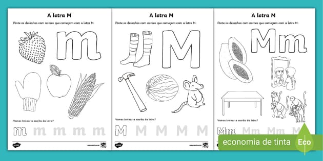atividade com a letra m 1 ano