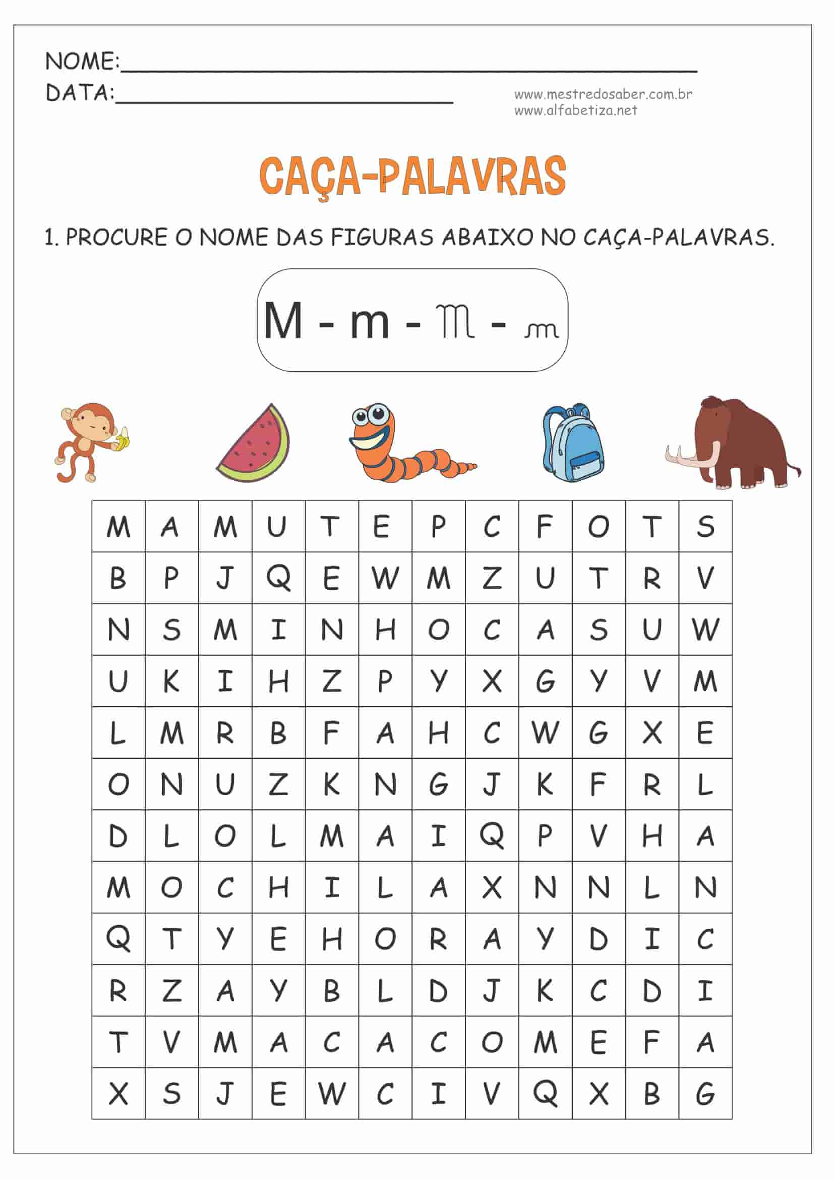 letra m vs letra n atividades 1 ano