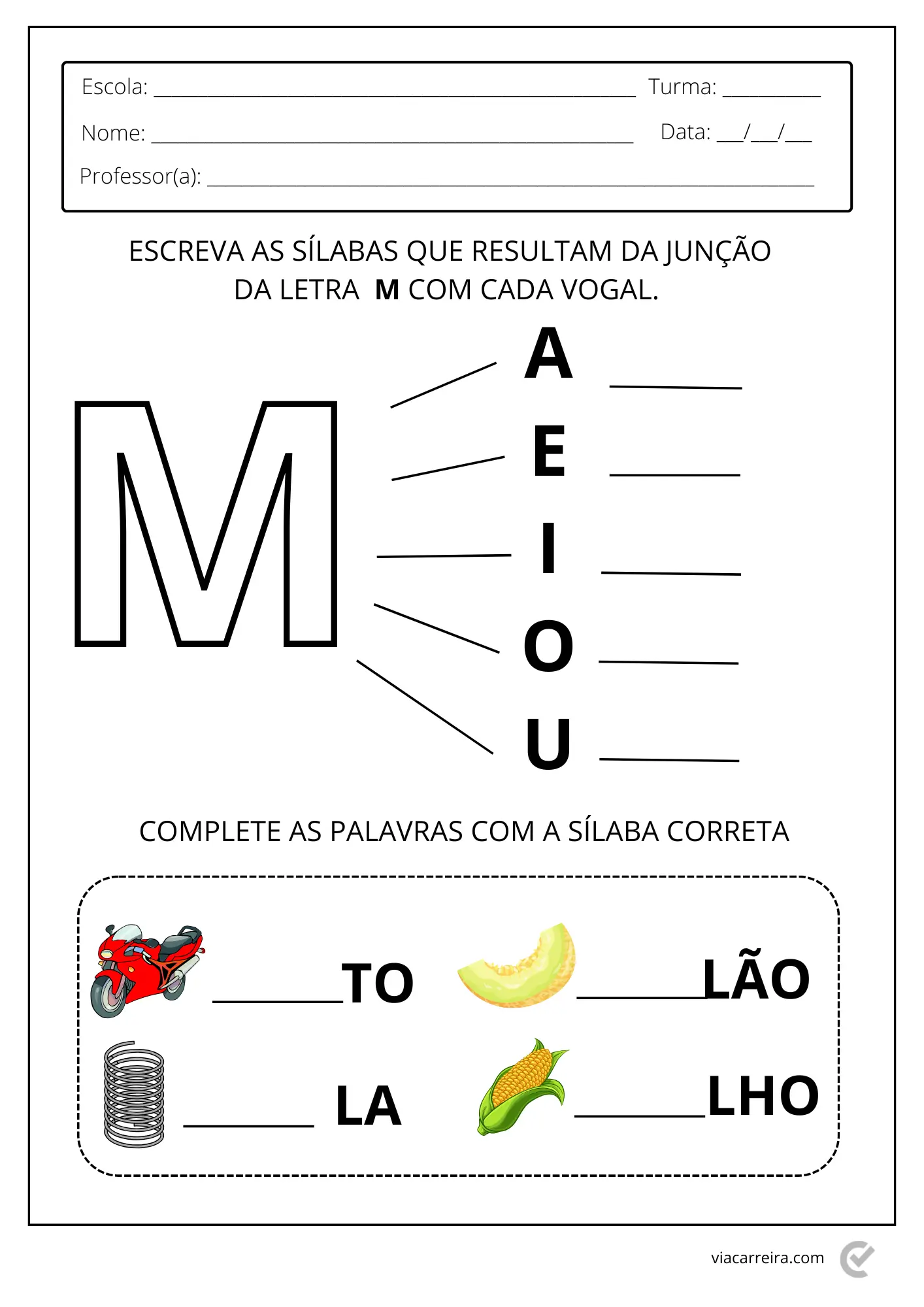 letra m vs letra n atividades 1 ano