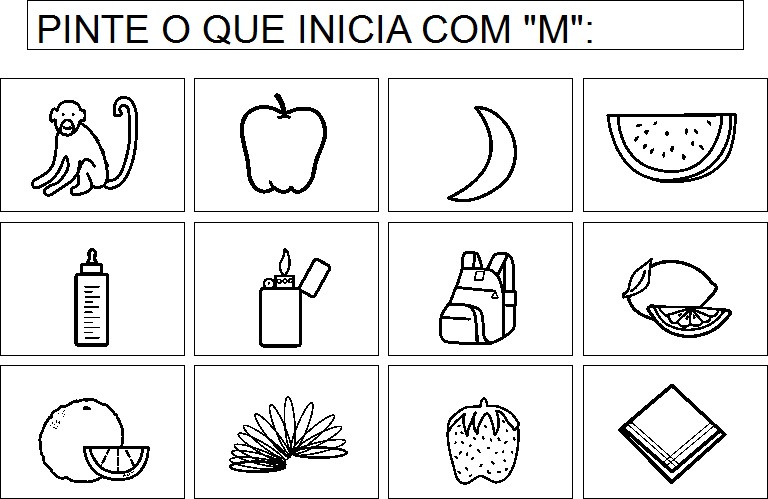 atividades com a letra m 2 ano