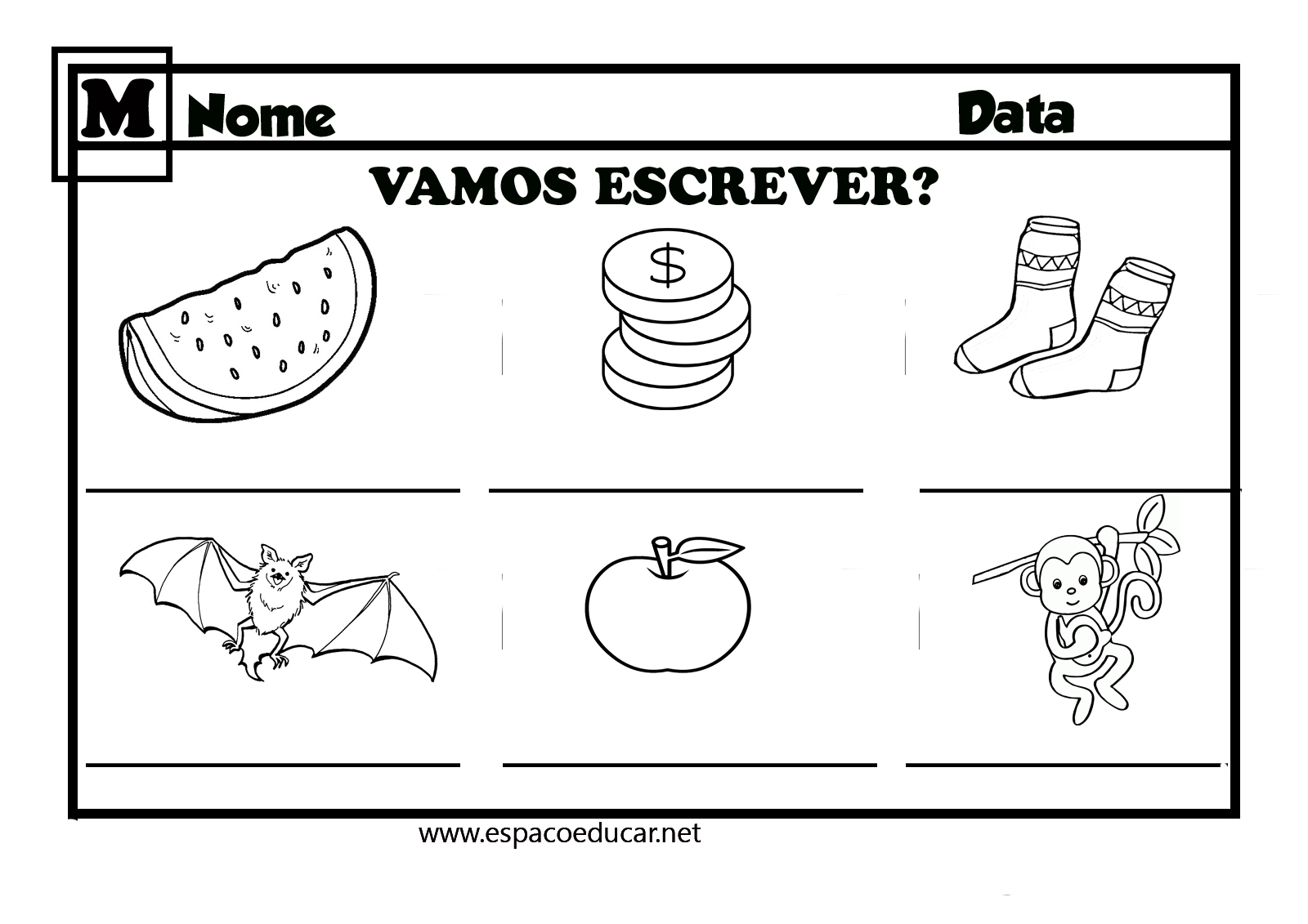letra m atividades lúdicas