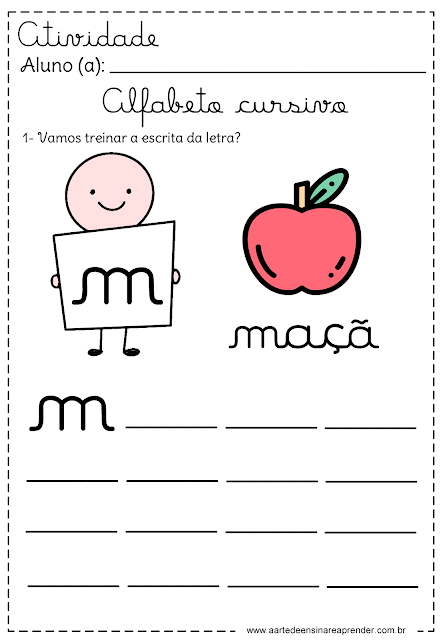 letra m para alfabetização