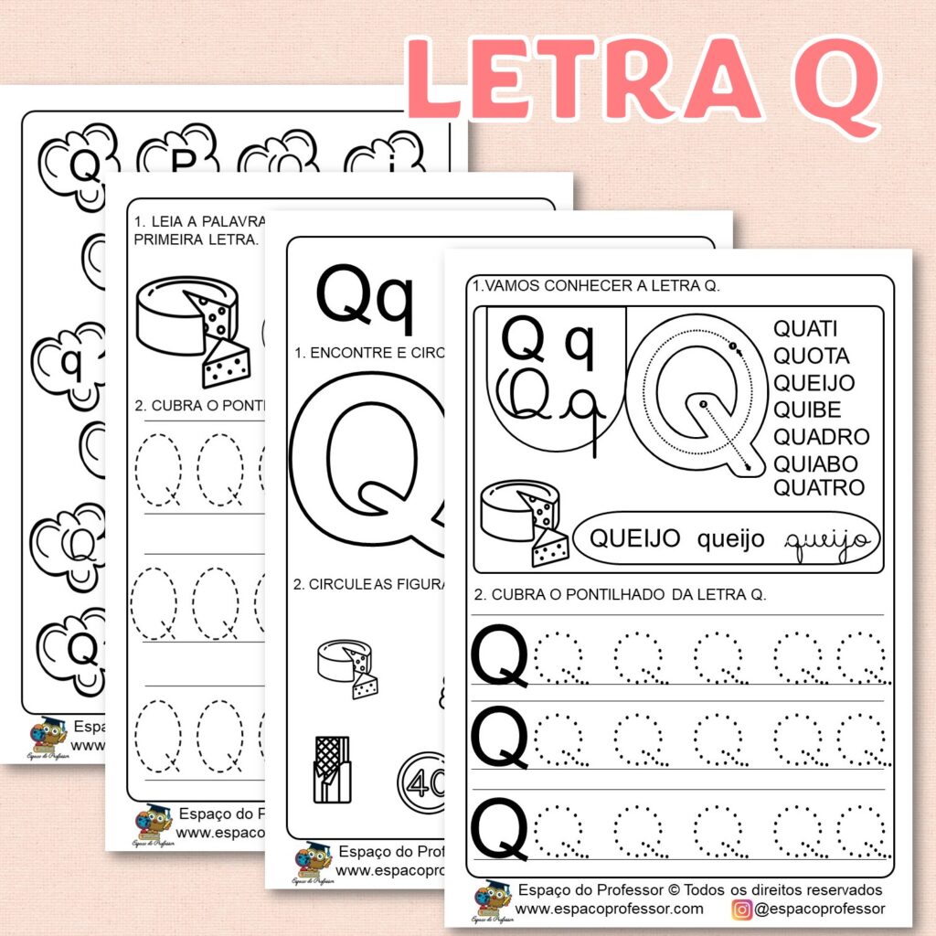 alfabetização letra q