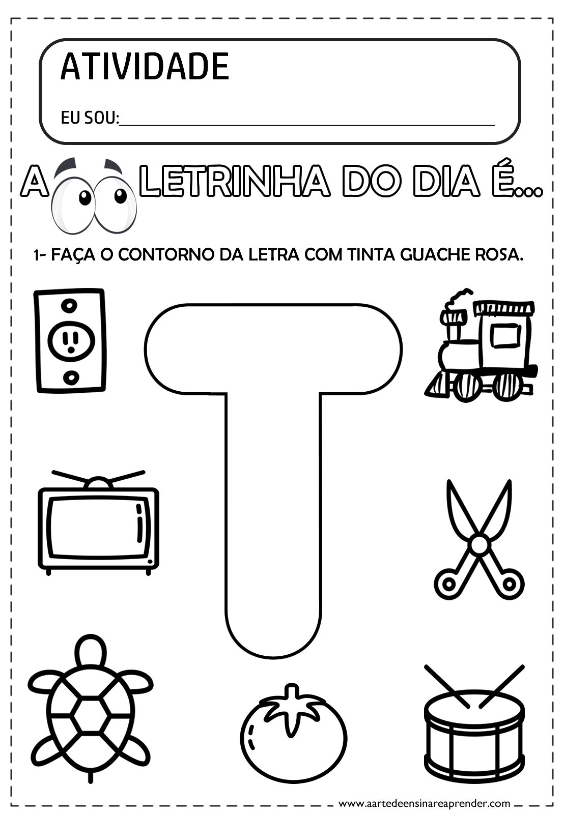 atividades com a letra t para alfabetização