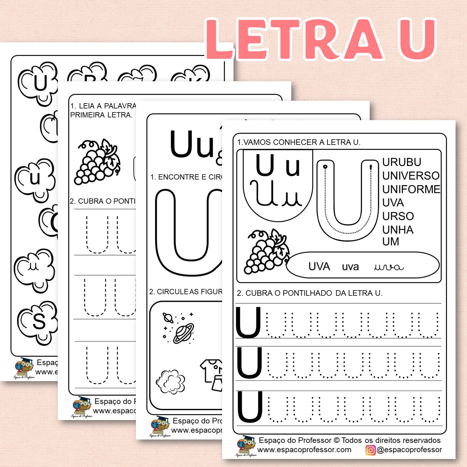 atividades com a letra u para imprimir
