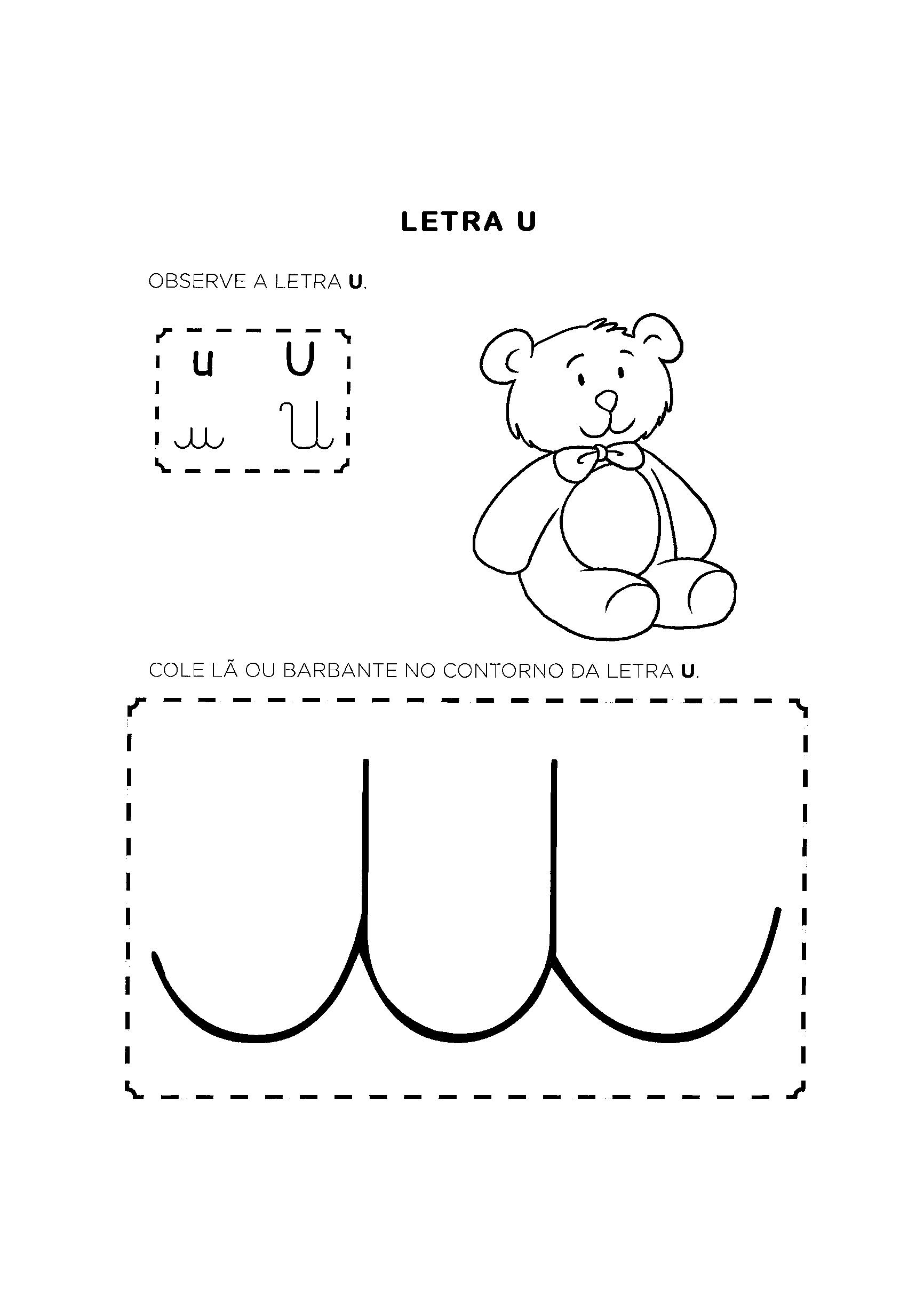 desenhos da letra u para colorir