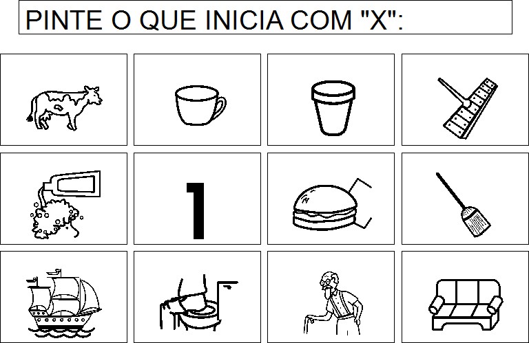 custo material atividades letra x