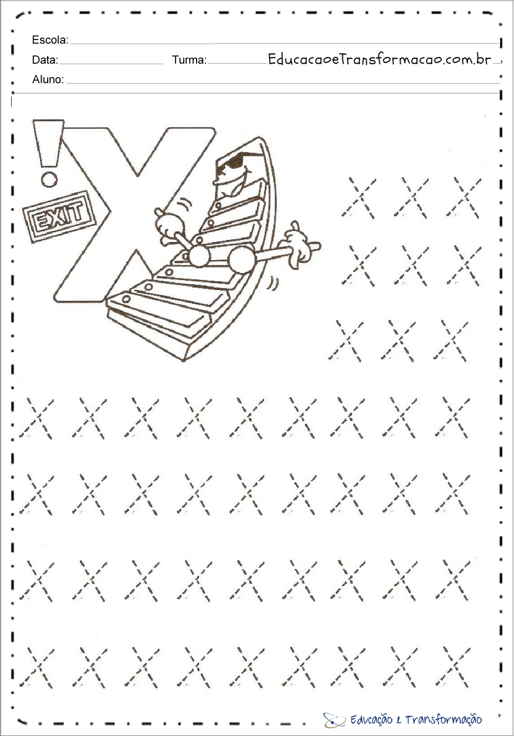 erros comuns ao ensinar a letra x para crianças