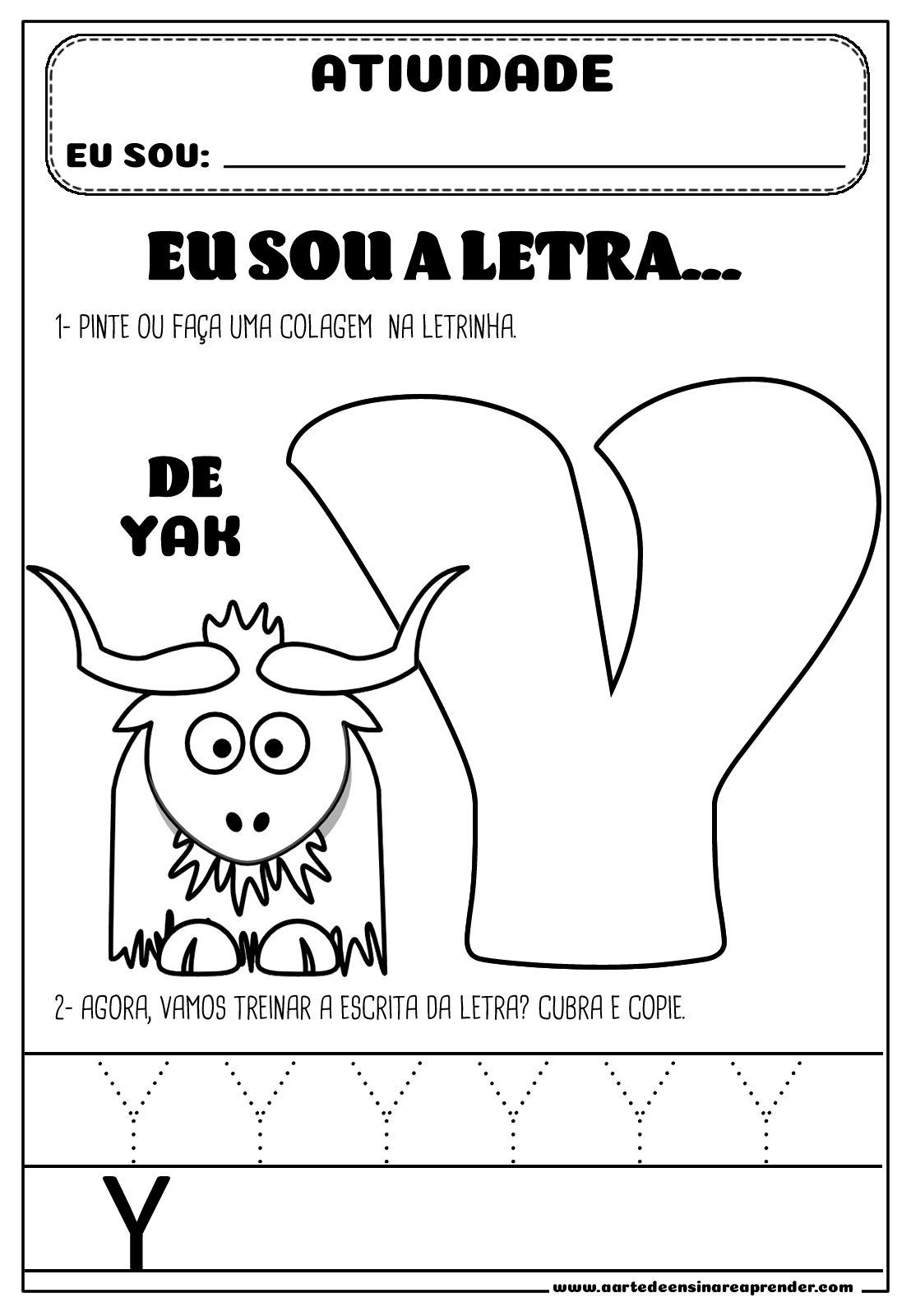 como ensinar a letra y