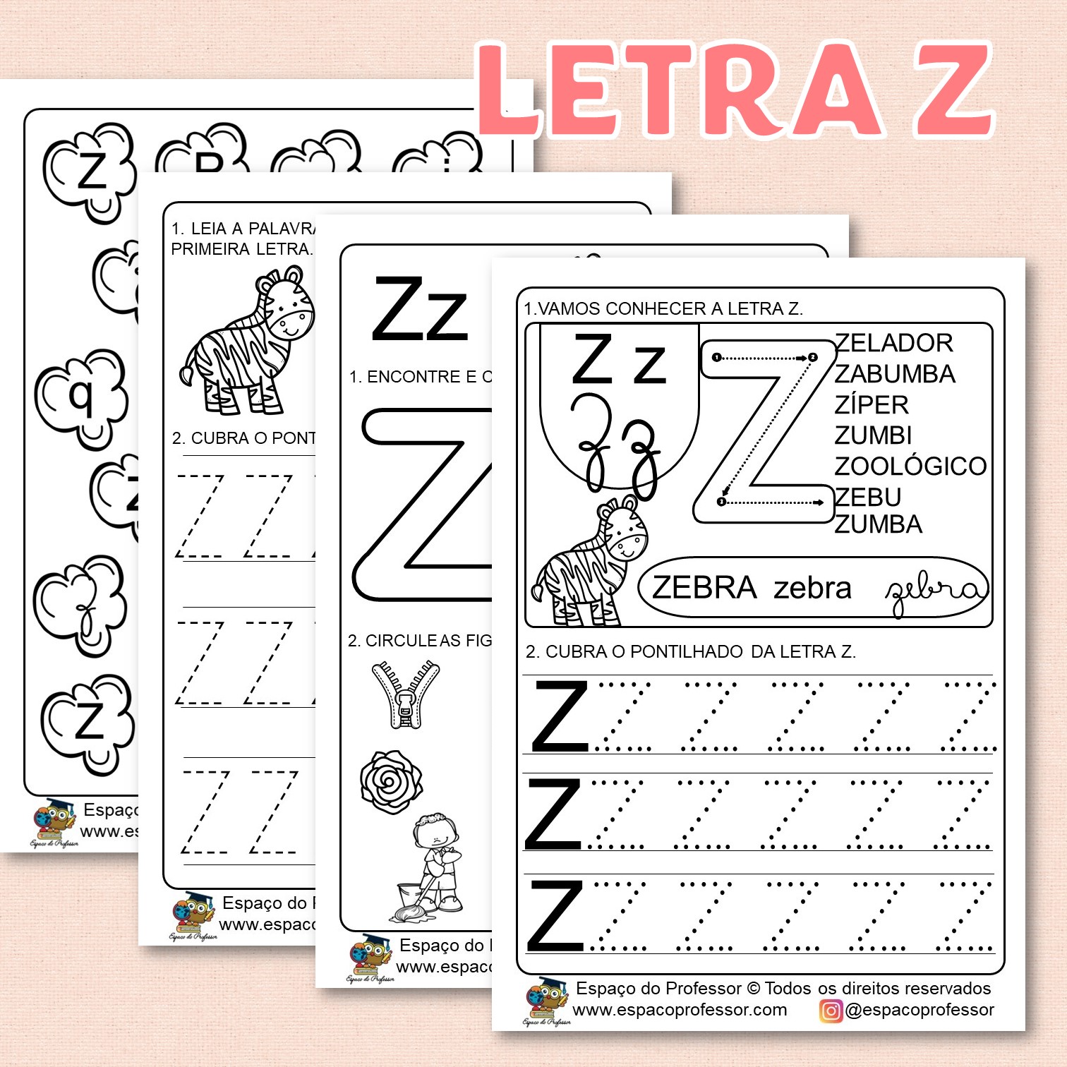 atividade com a letra z