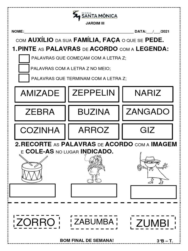 erros comuns ao ensinar a letra Z