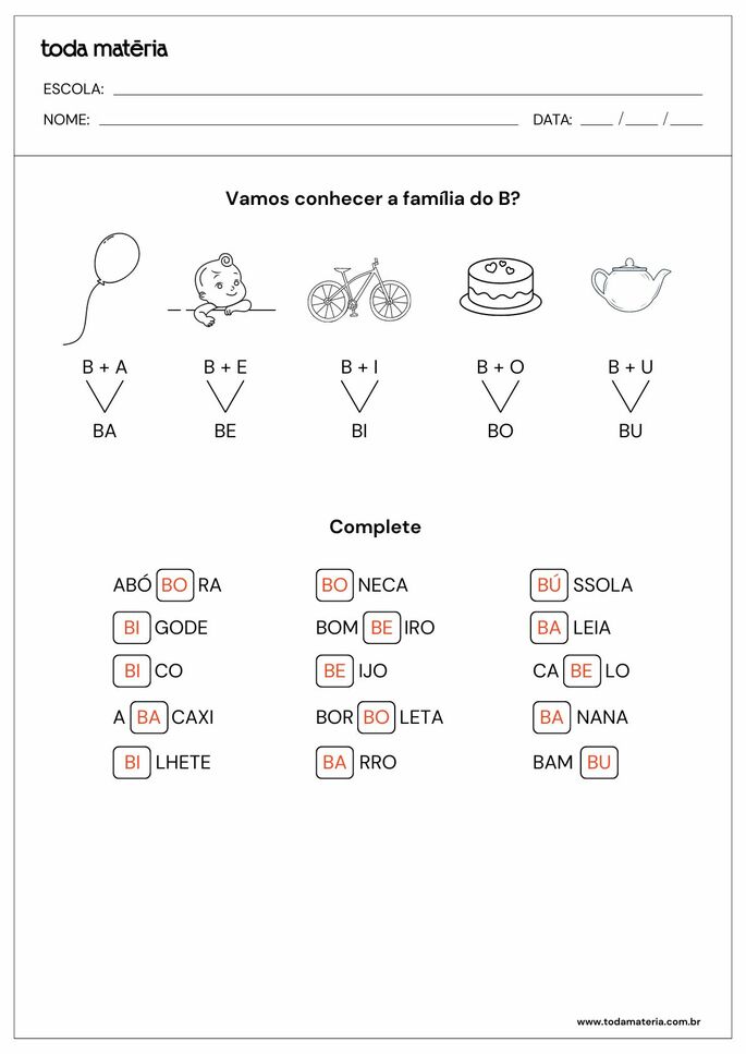 erros comuns ao ensinar a letra b para crianças