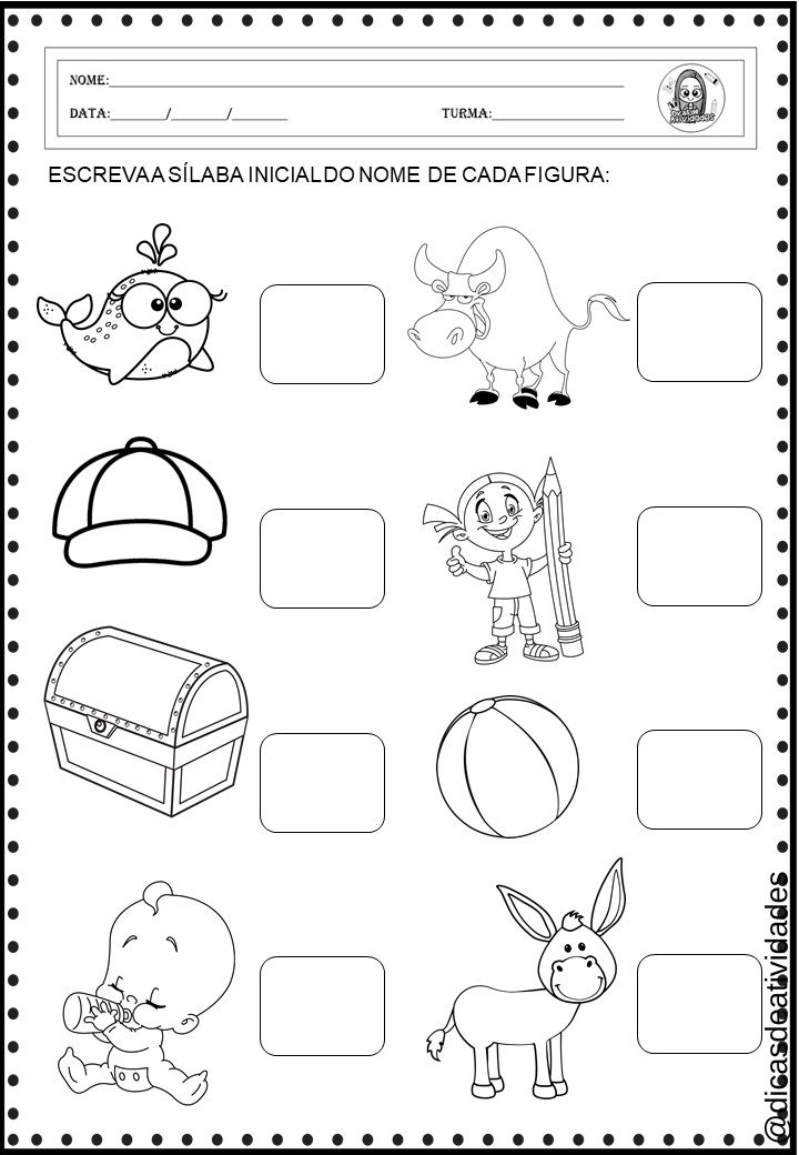 ideias de atividades com a letra b para imprimir