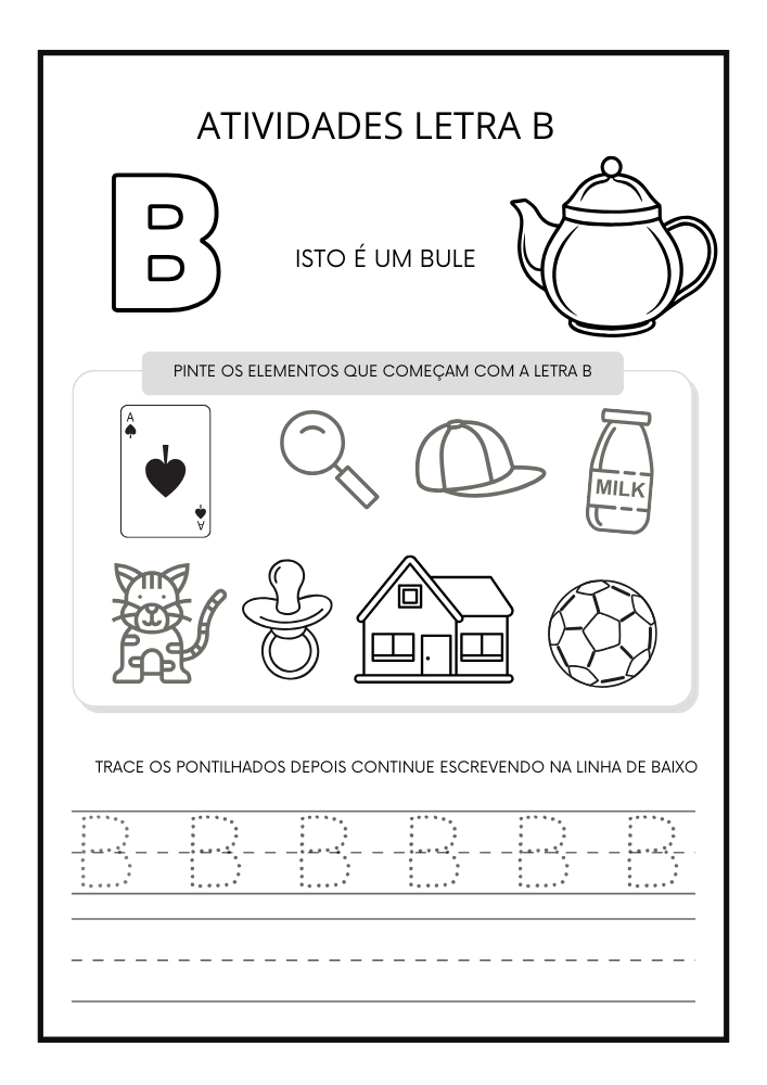 atividades com a letra b para imprimir