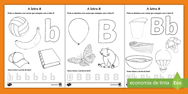 atividades de traçado da letra b maiúscula para imprimir