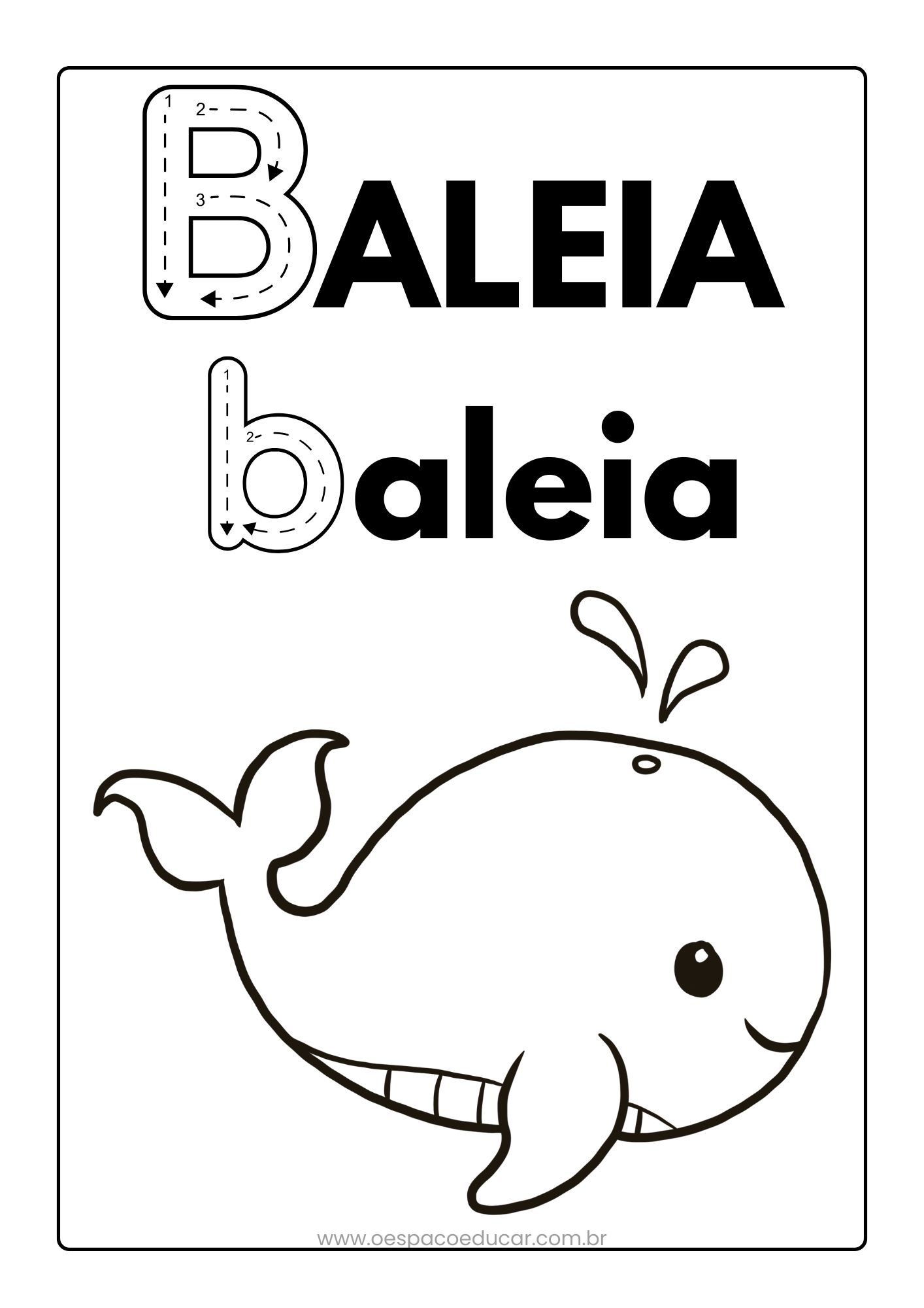 atividades com a letra b para imprimir