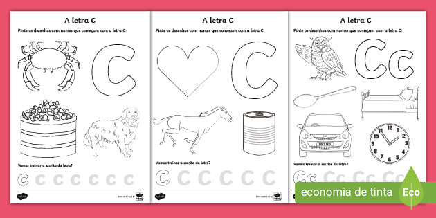 atividades criativas com a letra c para educação infantil