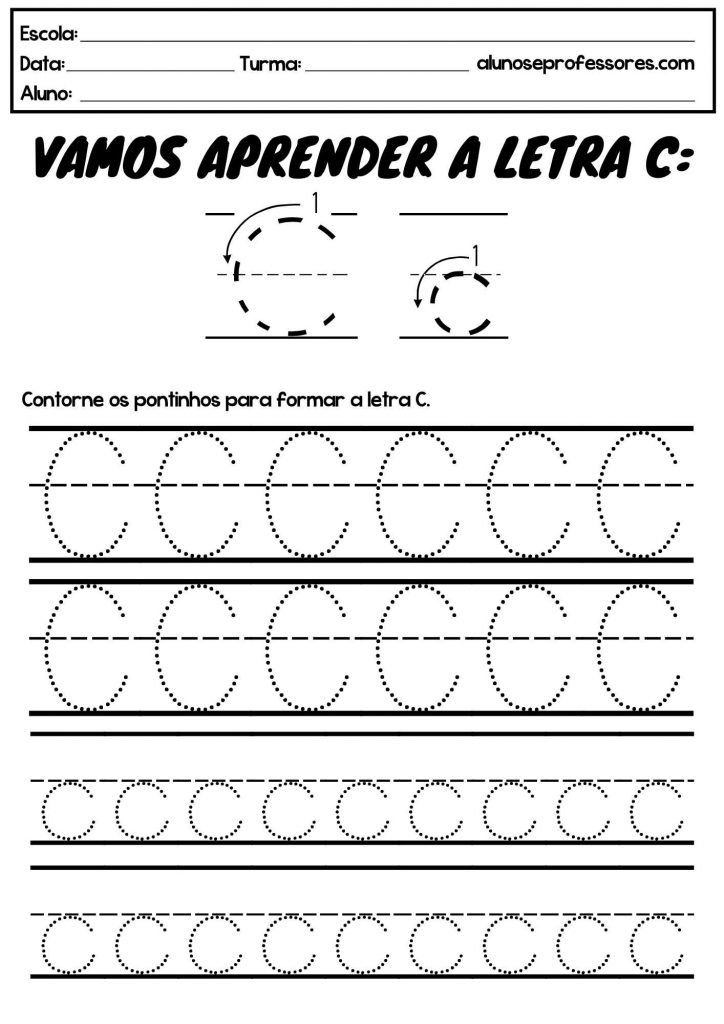 atividades com a letra c para educação infantil para imprimir