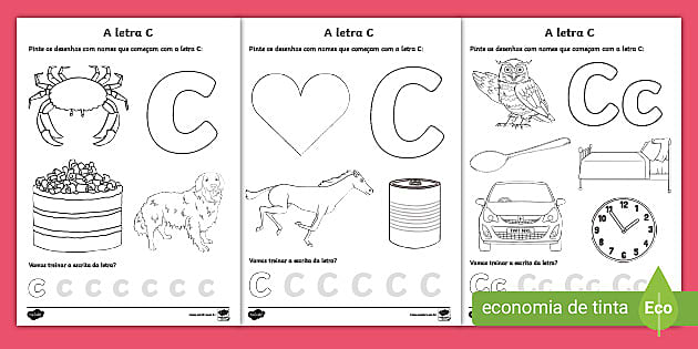 atividades com a letra c para educação infantil