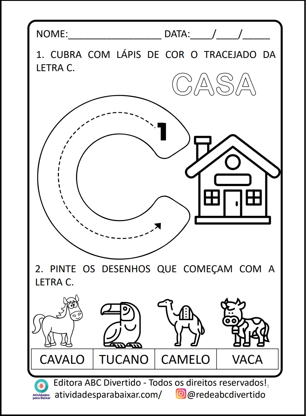 jogos educativos letra c