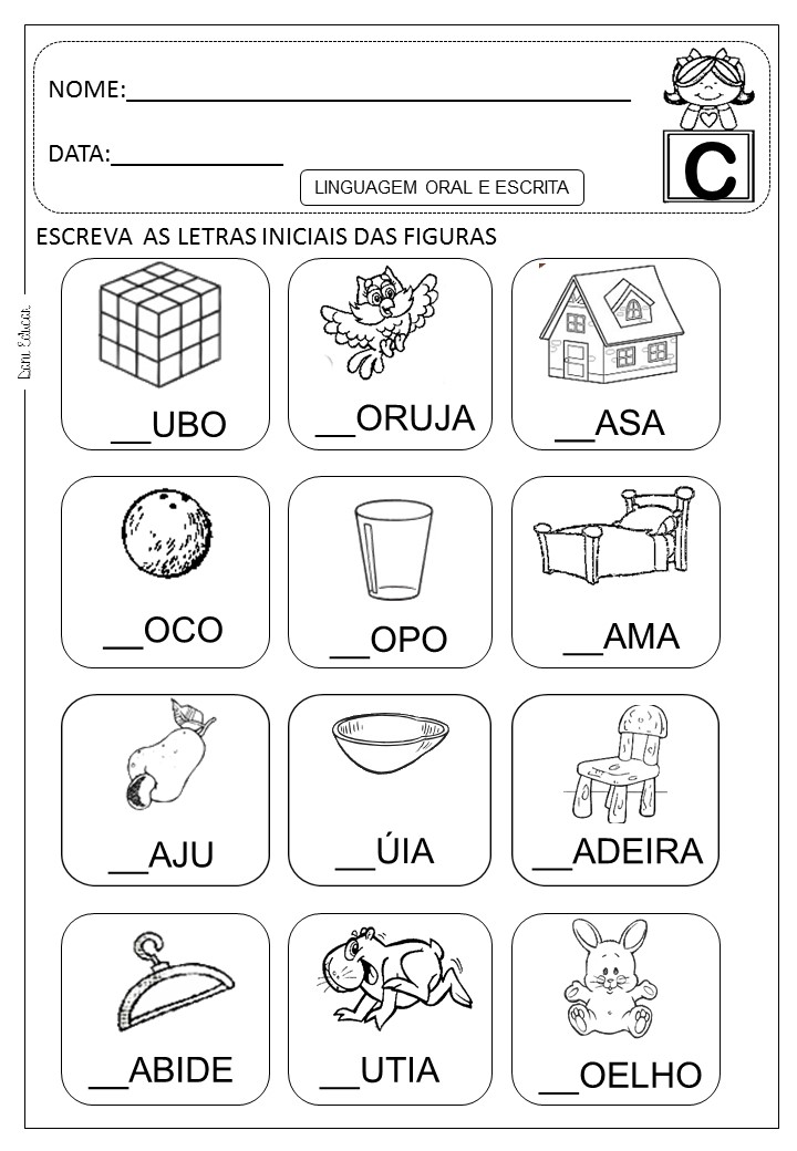 letra c atividades de alfabetização 1 ano
