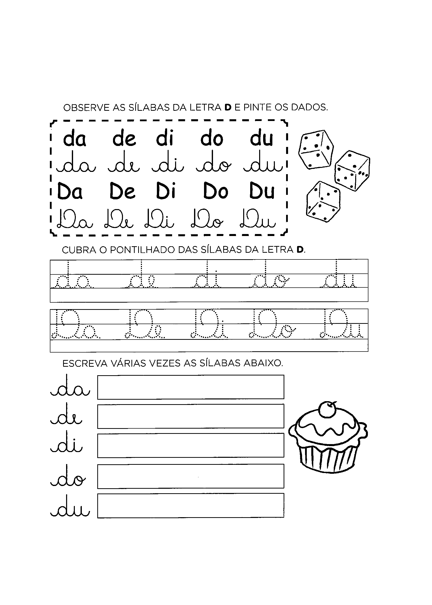 traçado da letra d