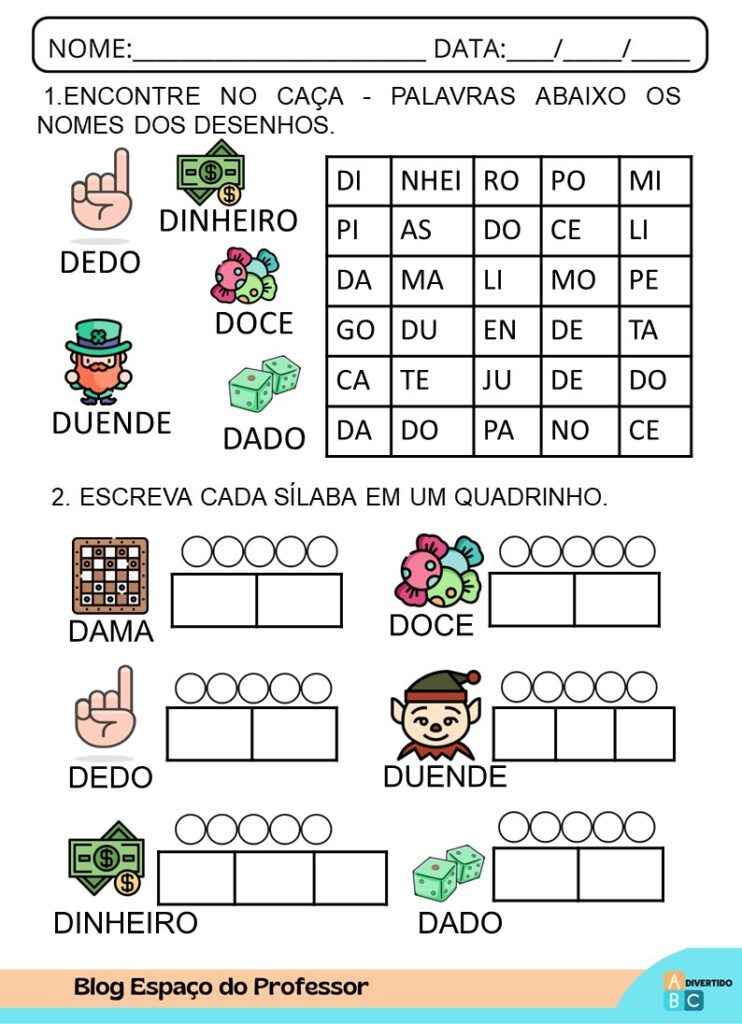 palavras com a letra d