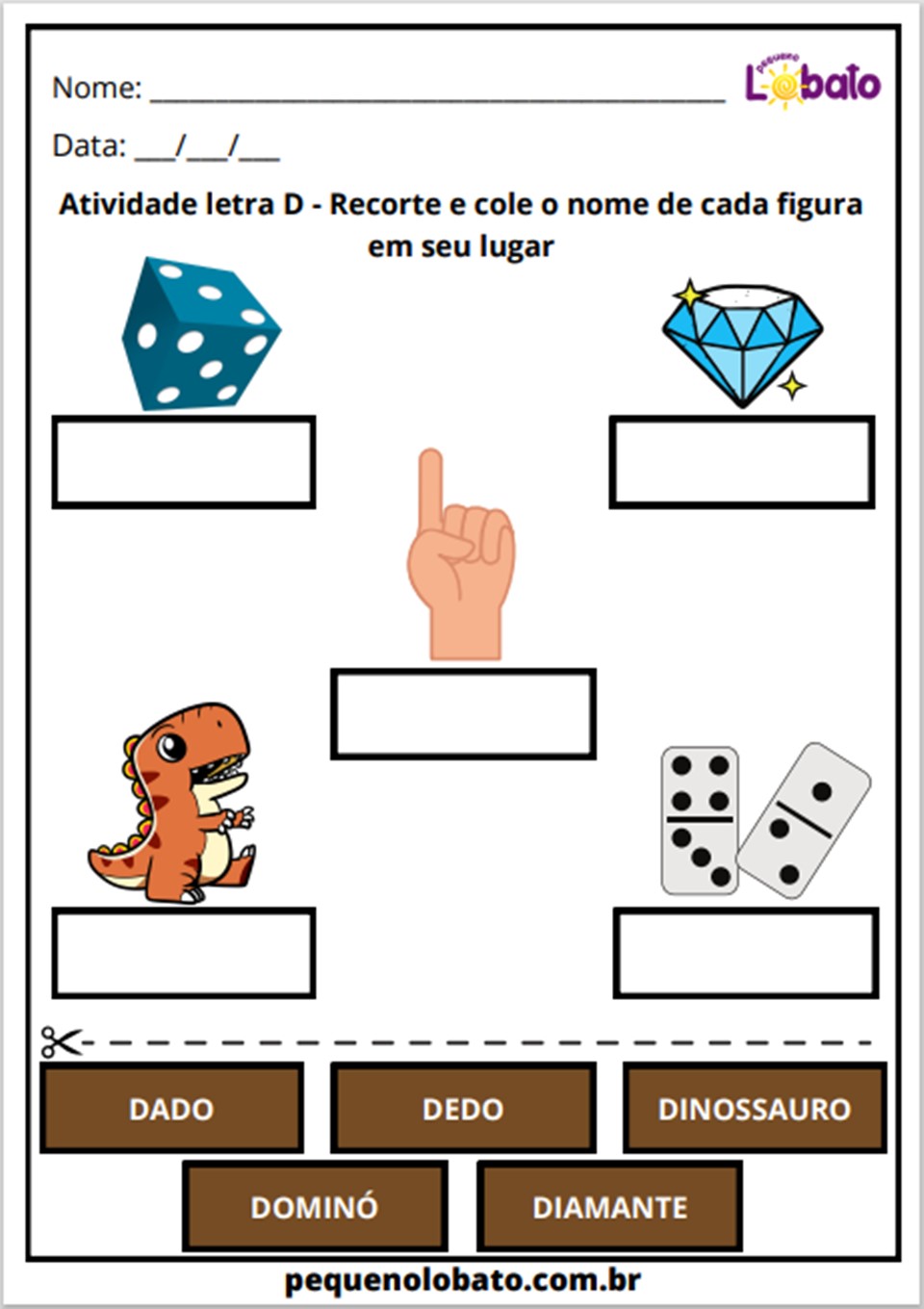 letra d para imprimir